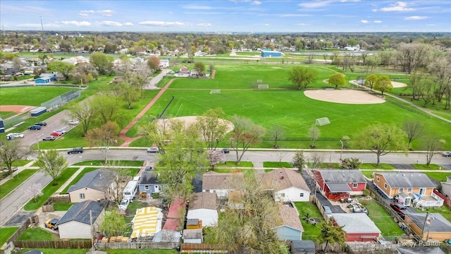 aerial view with a residential view