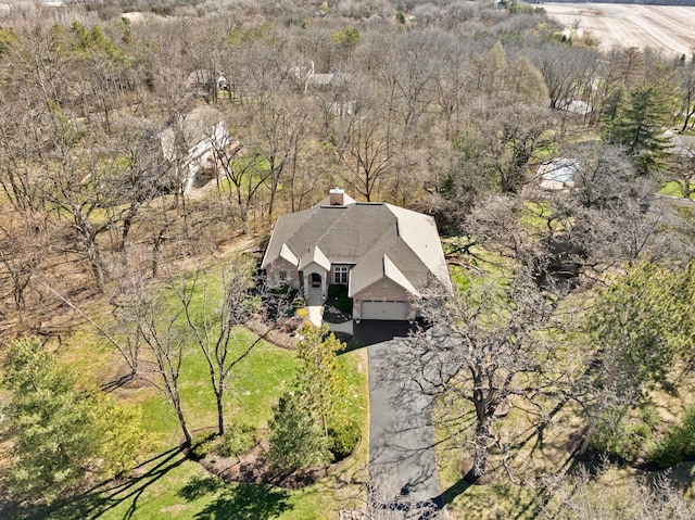 aerial view with a view of trees