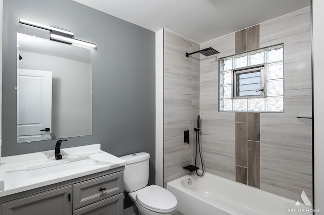10945 S Neenah Ave, Worth, IL 60482 - full bathroom with bathtub / shower combination, vanity, and toilet