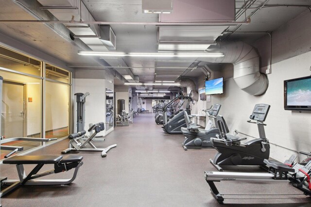 view of gym