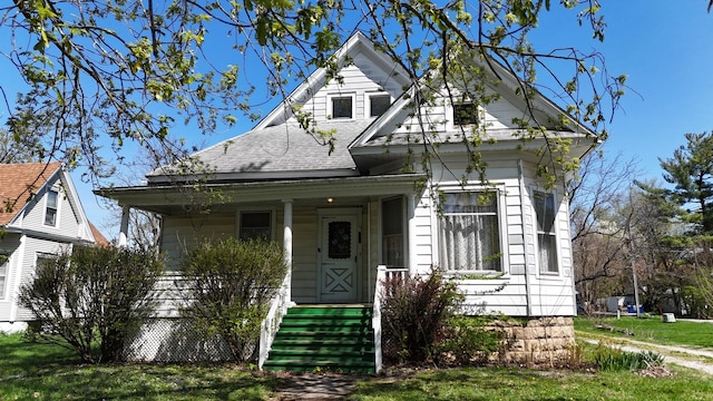 view of front of home with covered porch