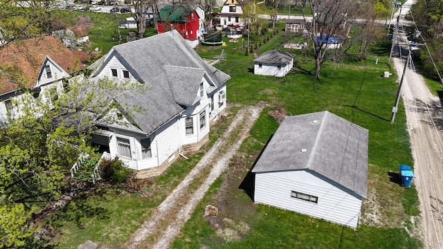 aerial view with a residential view