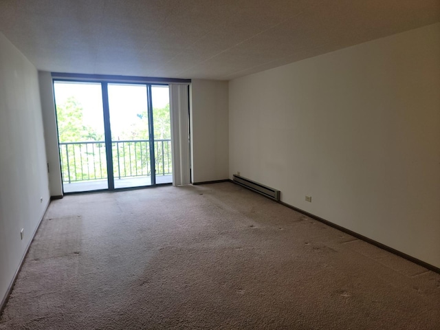 75 Kristin Cir Unit 401, Schaumburg, IL 60195 - unfurnished room with a baseboard radiator, light carpet, and baseboards