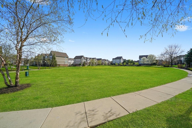 view of yard with a residential view