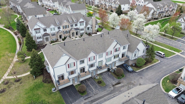 aerial view featuring a residential view