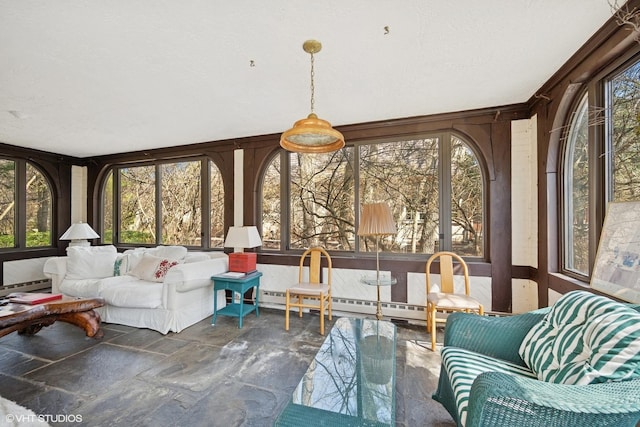 1250 Westmoor Rd, Winnetka, IL 60093 - sunroom with a baseboard heating unit