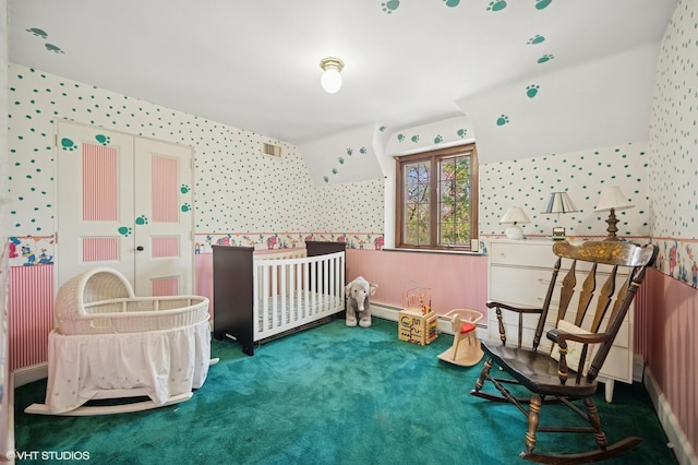 1250 Westmoor Rd, Winnetka, IL 60093 - carpeted bedroom featuring wallpapered walls