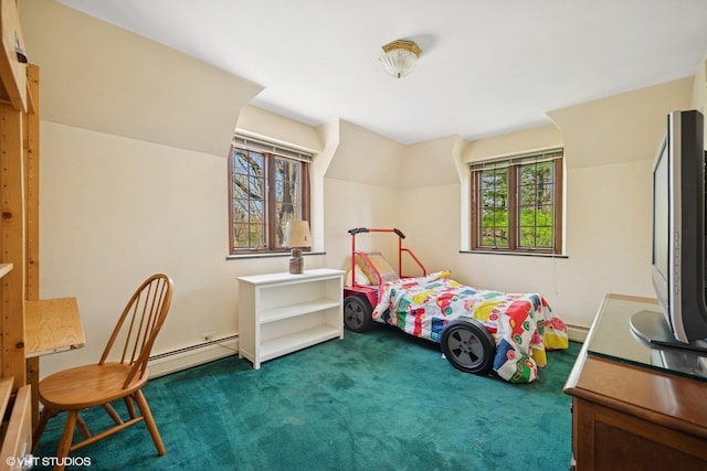 1250 Westmoor Rd, Winnetka, IL 60093 - bedroom with a baseboard heating unit and carpet floors