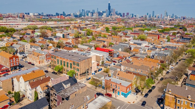 2143 W 19th St Unit 3, Chicago, IL 60608 - bird's eye view featuring a city view
