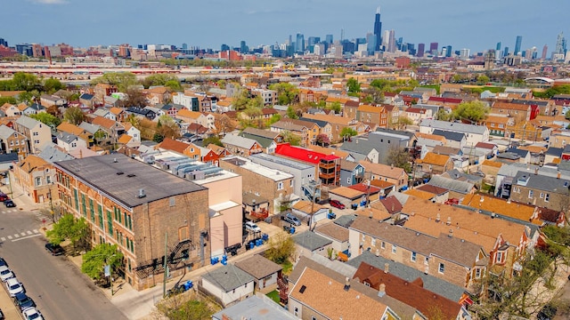 2143 W 19th St Unit 3, Chicago, IL 60608 - birds eye view of property featuring a view of city