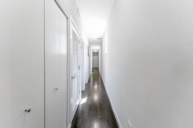 2143 W 19th St Unit 3, Chicago, IL 60608 - corridor with baseboards and dark wood-style floors