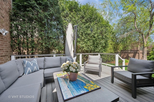 3118 Oliver Ln, Northbrook, IL 60062 - wooden terrace with outdoor lounge area