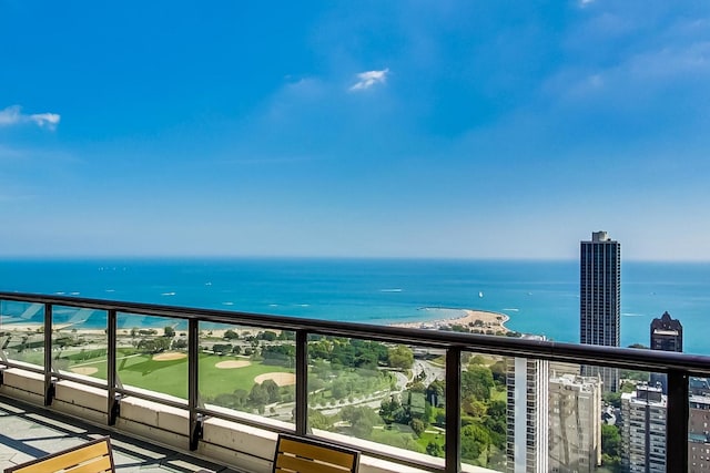 1560 N Sandburg Ter Unit 2301J, Chicago, IL 60610 - balcony featuring a water view
