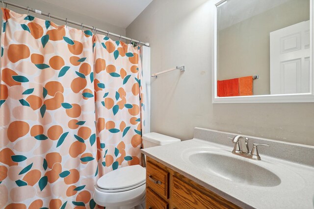 1306 Haverhill Cir, Naperville, IL 60563 - bathroom with toilet, vanity, and a shower with curtain