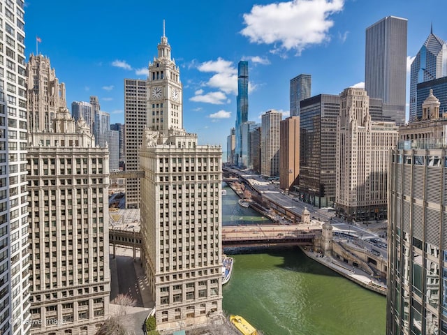 403 N Wabash Ave Unit 13B, Chicago, IL 60611 - view of city skyline featuring a notable bridge and a large body of water