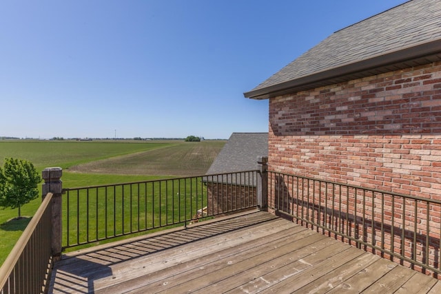 14431 E 2400 N Rd, Hudson, IL 61748 - wooden deck featuring a yard and a view of rural / pastoral area