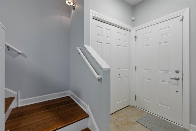 foyer with baseboards