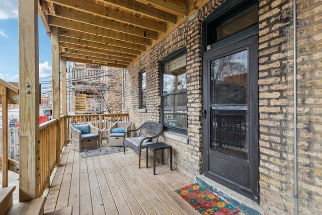 view of wooden terrace