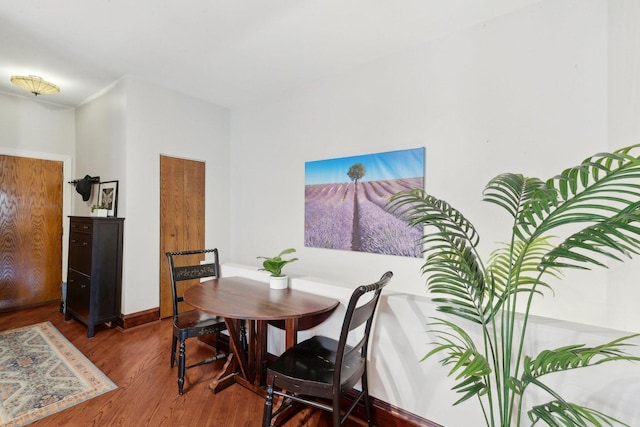 dining room featuring wood finished floors