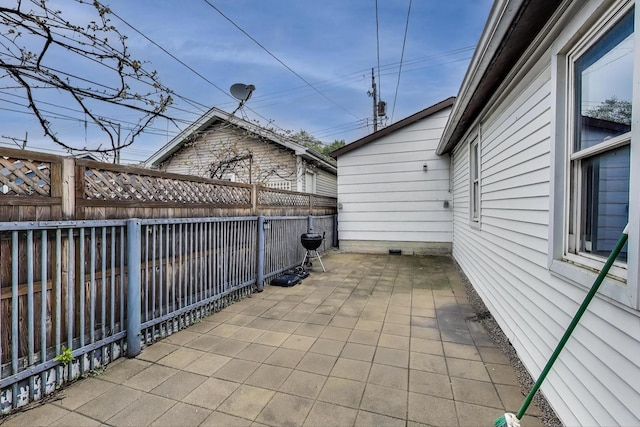 view of patio / terrace with a fenced backyard