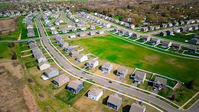 drone / aerial view with a residential view