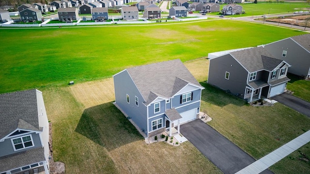 aerial view featuring a residential view