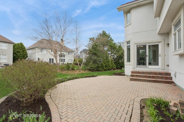 2407 Shaker Ct, Naperville, IL 60564 - view of patio featuring a residential view and entry steps