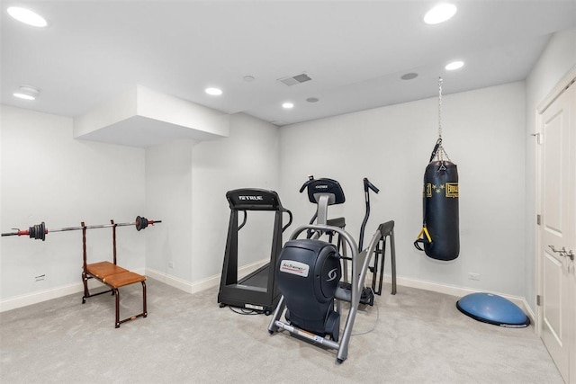 1784 Reserve Ct, Highland Park, IL 60035 - exercise area featuring carpet floors, recessed lighting, and baseboards