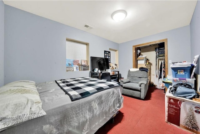 2629 W Luther St, Chicago, IL 60608 - bedroom with visible vents, a closet, and carpet flooring