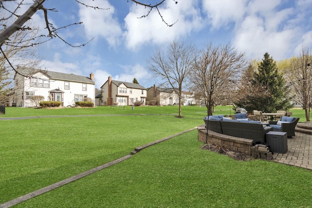 view of yard with a residential view