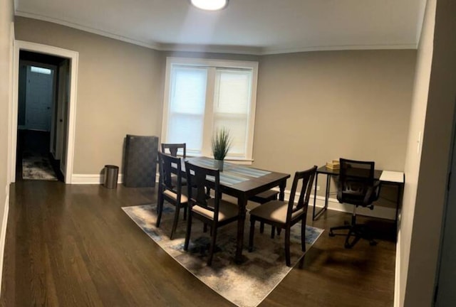 5413 N Artesian Ave, Chicago, IL 60625 - dining room featuring ornamental molding and dark wood finished floors