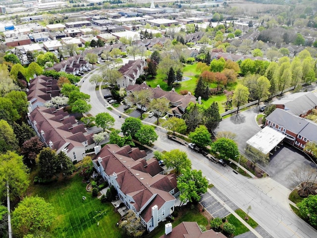 aerial view of residential area