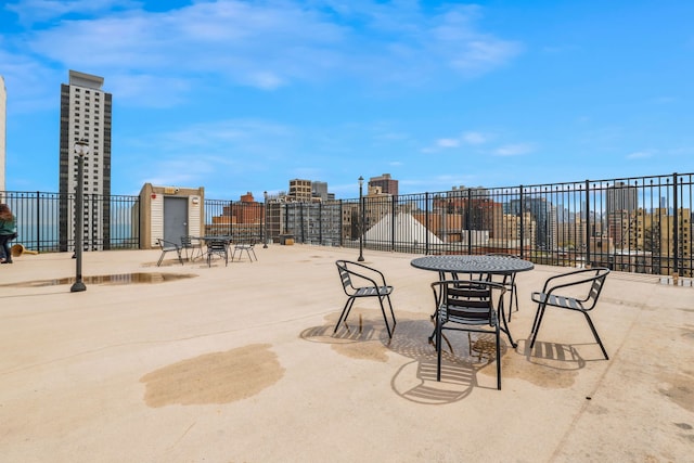 view of patio with fence