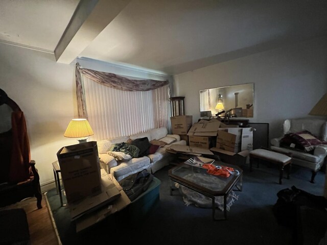 11916 S Harvard Ave, Chicago, IL 60628 - living area with beamed ceiling