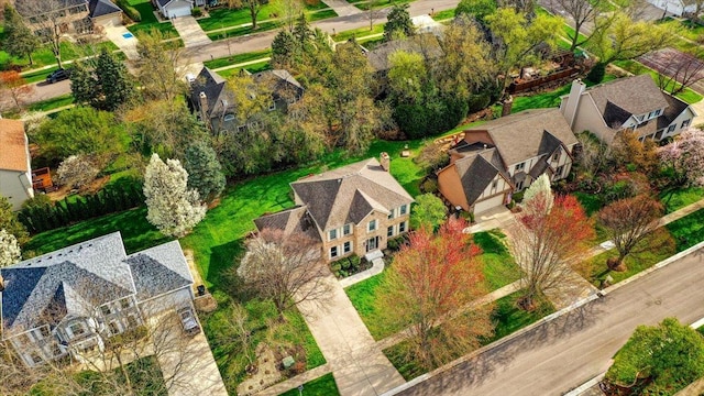 drone / aerial view with a residential view