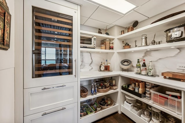 pantry featuring a toaster