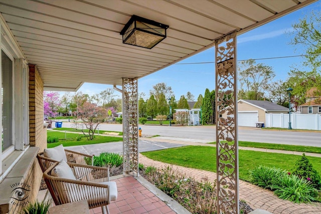 view of patio / terrace featuring covered porch