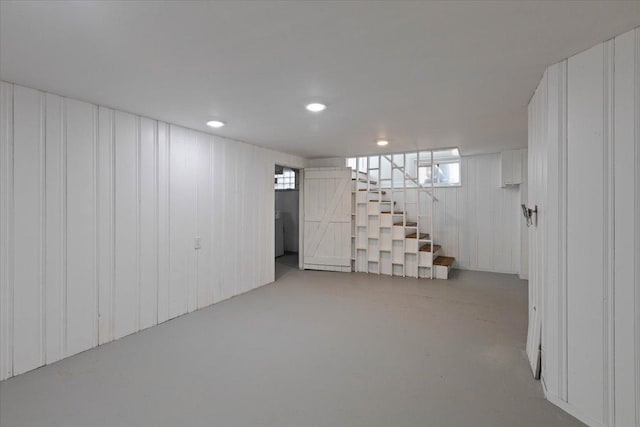 7241 N Kilpatrick Ave, Lincolnwood, IL 60712 - below grade area featuring stairway and a healthy amount of sunlight