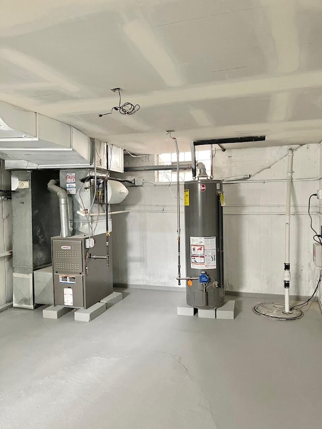 7241 N Kilpatrick Ave, Lincolnwood, IL 60712 - utility room featuring heating unit and gas water heater