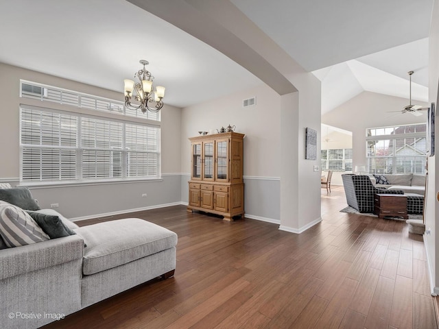 1683 Briarheath Dr, Aurora, IL 60505 - sitting room featuring baseboards, visible vents, and dark wood-style floors