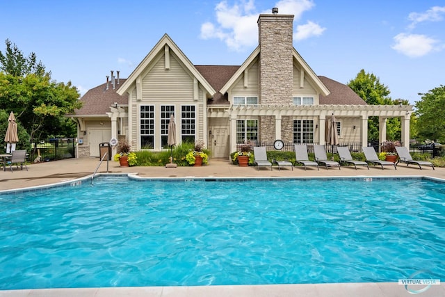 1683 Briarheath Dr, Aurora, IL 60505 - community pool featuring fence, a pergola, and a patio area