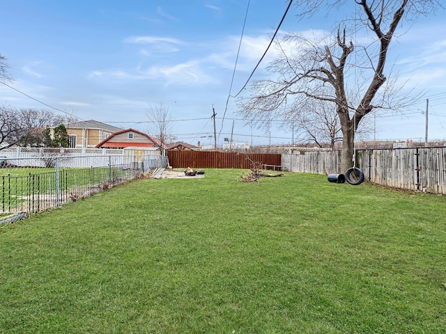5927 W Elm Ave, Berkeley, IL 60163 - view of yard with a fenced backyard