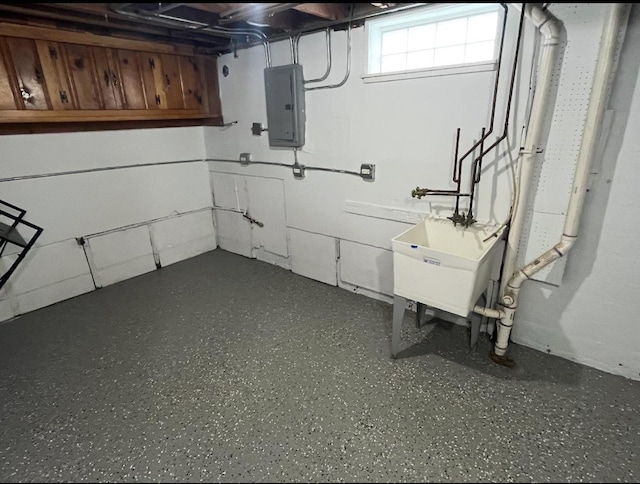 3313 178th St, Lansing, IL 60438 - below grade area featuring electric panel and a sink