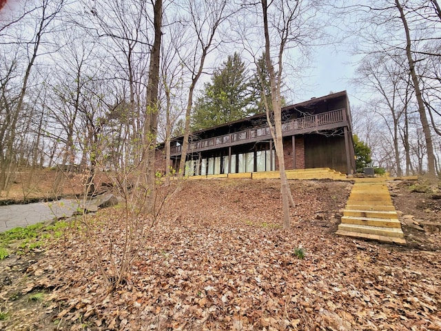12211 S 93rd Ave, Palos Park, IL 60464 - rear view of property featuring a wooden deck and stairway