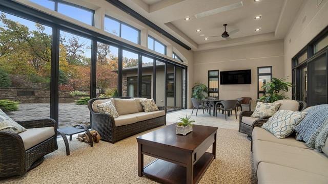 view of sunroom