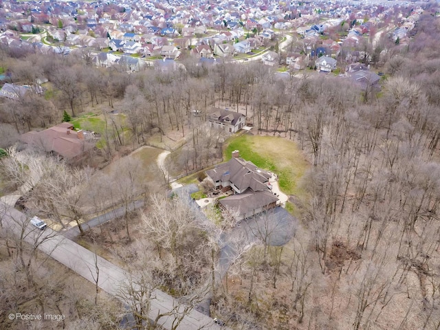 drone / aerial view with a residential view