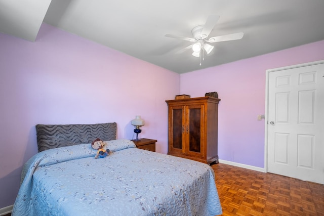 2532 Lee St, Woodridge, IL 60517 - bedroom with ceiling fan and baseboards