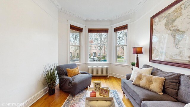 sunroom / solarium featuring radiator