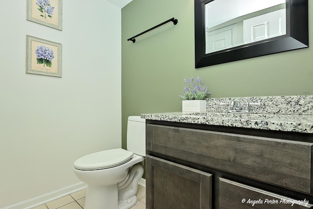 131 W Big Horn Dr Unit 131, Hainesville, IL 60030 - bathroom with vanity, tile patterned flooring, baseboards, and toilet