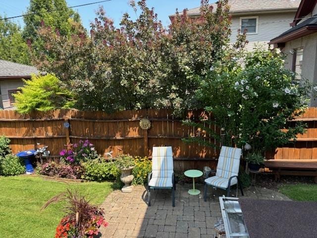 view of patio with fence